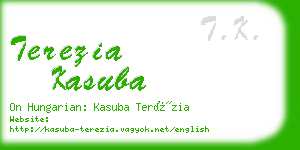 terezia kasuba business card